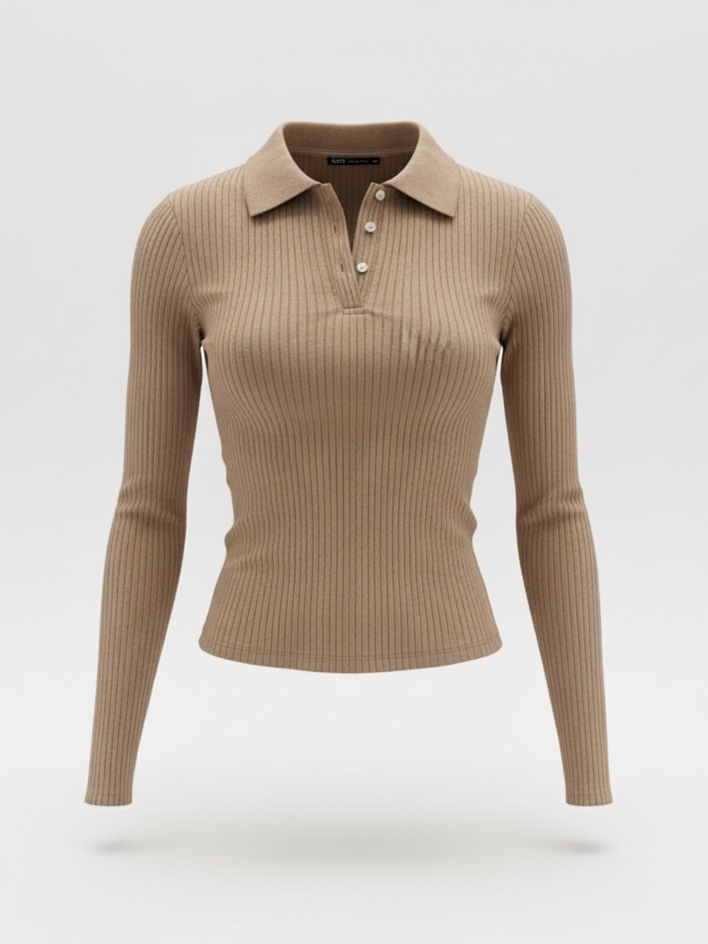 Zara collared ribbed top, medium
